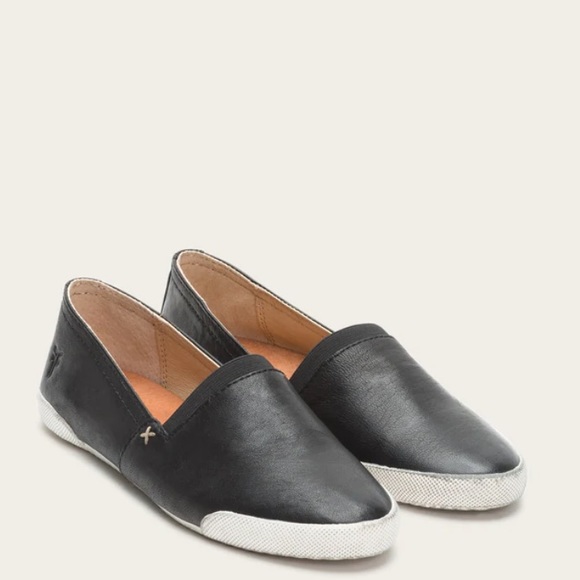 frye black slip ons